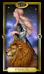 A Força no Gilded Tarot