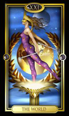 O Mundo no Gilded Tarot