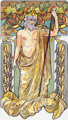 O Imperadorno Art Nouveau Tarot