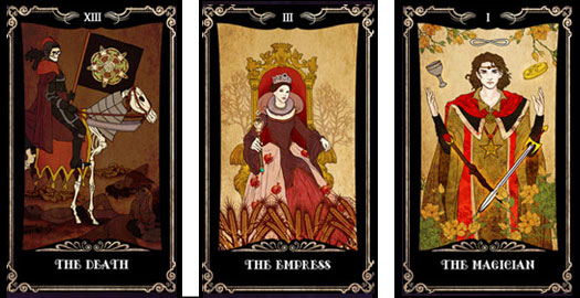 A Morte, a Imperatriz e o Mágico no Daily Tarot de Lu Qi