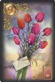 Carta 9 - bouquet no Guilded Reverie Lenormand