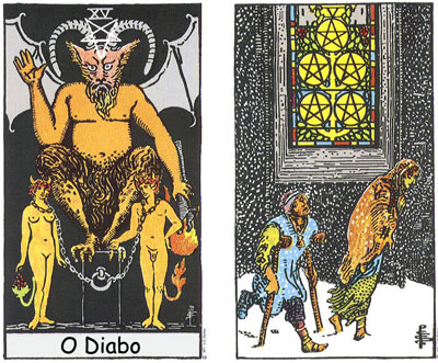 Diabo e Cinco de Ouros