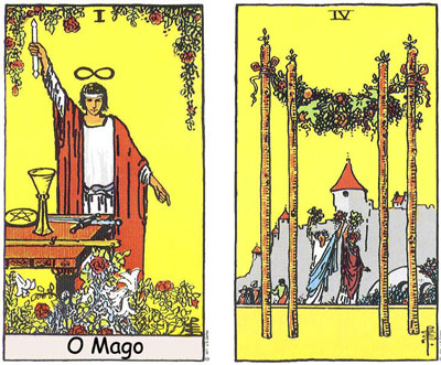 Mago e Quatro de Paus