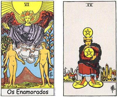 Enamorador e Quatro de Ouros