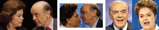 Dilma Rousseff e José Serra