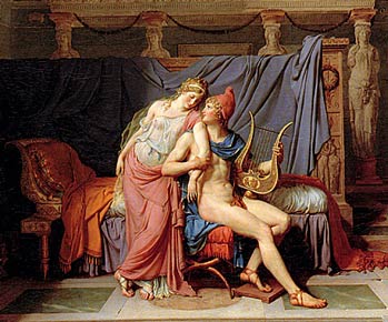 Helena de Troia e Páris, tela de David Jacques Louis (1748-1825) 