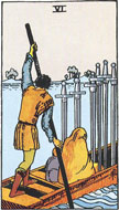 Seis de Espadas no Waite Tarot