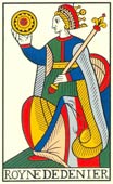 Rainha de Ouros no Tarot de Jean Noblet