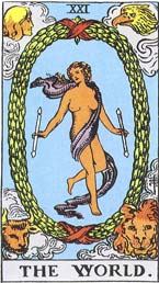 O Mundo no Tarot de Waite