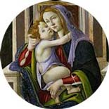 A Madona e o Menino, no desenho de um seguidor de Botticelli (1505)