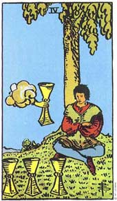 Quatro de Copas no Tarot de Waite