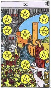 Dez de Ouro no Tarot de Waite