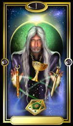 O Mago no Gilded Tarot de Ciro Marchetti