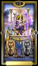 O Carro no Gilded Tarot de Ciro Marchetti