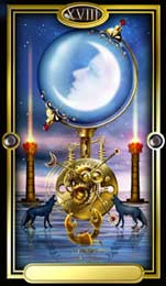 A Lua no Gilded Tarot de Ciro Marchetti 