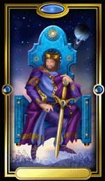 Rei de Espadas no Gilded Tarot de Ciro Marchetti