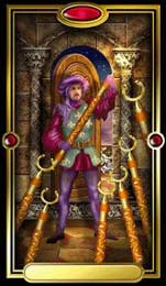 Sete de Paus no Gilded Tarot de Ciro Marchetti