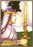 Rainha de Espadas no Palladini Tarot