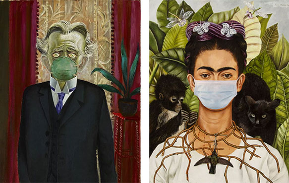 Arte coronavirus - Stadelmann e Frida Khalo