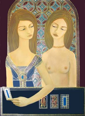 "Gemini Cards",acrílico em papel, de Mélissa Launay, 2006