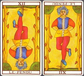 O Pendurado no Tarot de Marseille