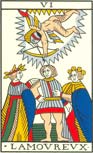 6. Os Namorados no Tarot de Jean Noblet