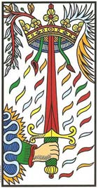 O s de Espadas no Tar de Marselha Jodorowsky-Camoin
