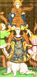 10. Roda da Fortuna no Tarot Visconti-Sforza