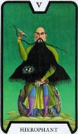 5. O Sumo Sacerdote no Tarot of the Witches de Fergus Hall