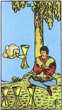 Quatro de Copas no Waite Tarot