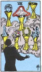 Sete de Copas no Waite Tarot