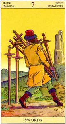 O Sete de Espadas no New Vision Tarot