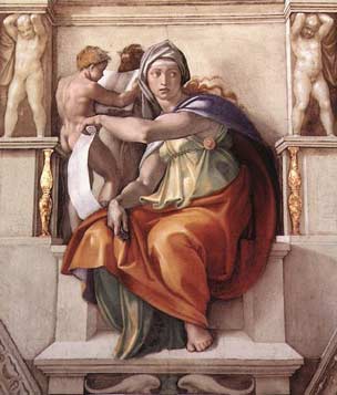 A Sibilia de Delfos, de Michelangelo, na Capela Sistina