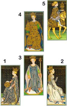 As Rainhas no Tarot Visconti Sforza