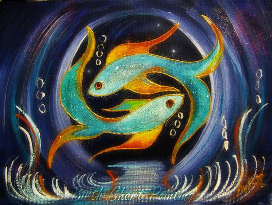 Representação do signo de Peixes