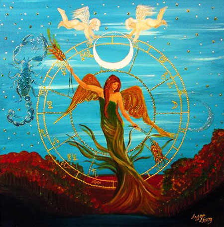 Representação simbólica do Sol em Virgem