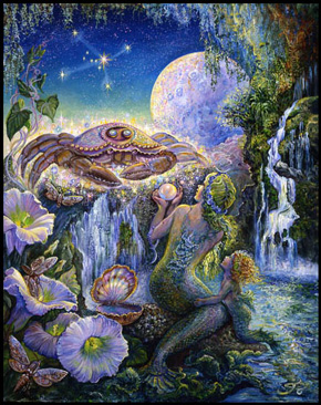 Representação feminina de Cancer por Josephine Wall