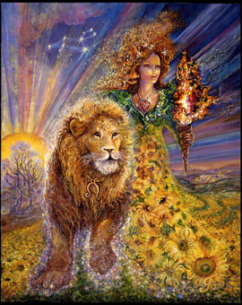 Representação do signo de Leão por Josephine Wall 