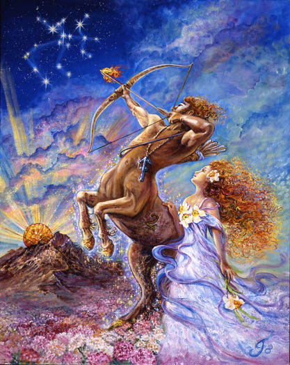 O signo de Sagitário representado por Josephine Wall