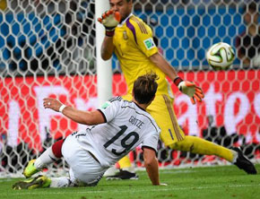 Gol da alemanha contra a Argentina