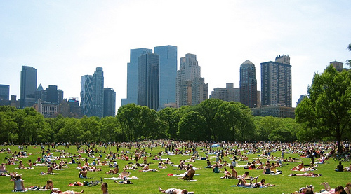 Central Park na primavera