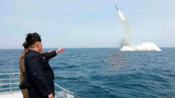 Lançamento do missil coreano