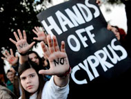 Protestos em Chipre