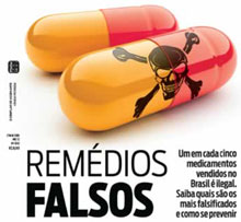 Remédios falsos. Capa da revista Isto É, nº 2063