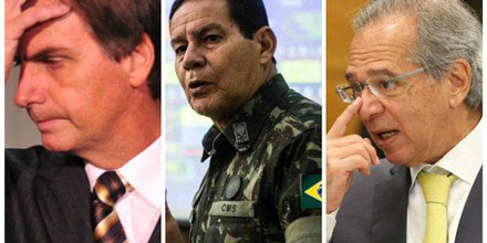 O trio Bolsonaro
