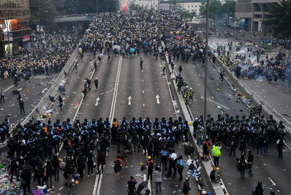 Protesto em Hong Kong