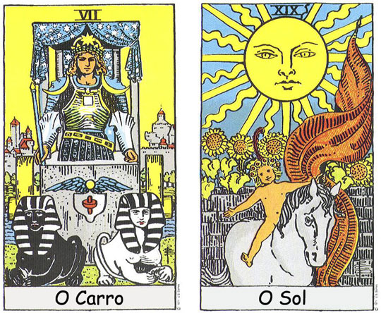 Brincando com o Tarot - O Carro e o Sol