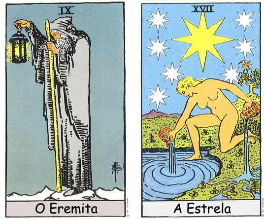 Brincando com o Tarot - O Eremita e a Estrela