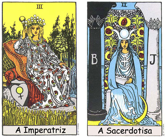 Brincando com o Tarot - A Sacerdotiza e a Imperatriz