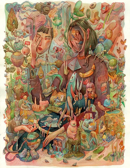 Arte na pandemia - Aquarela surreal de Marija Tiurina